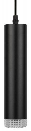 Светильник ЭРА потолочный подвесной PL18 BK/CL MR16 GU10 цилиндр черный, прозрачный (1/40) (Б0058483) фото 3