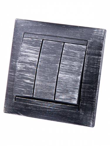 Выключатель 3-х кл. 10А старинное серебро с/у, "Лама" (1/10) TDM (SQ1815-0645) фото 5