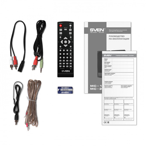 Акустическая система 2.0 SVEN MC-10, чёрный, мощность 2x25Вт (RMS), FM-тюнер, USB/microSD, дисплей, пульт ДУ, Bluetooth  (1/2) (SV-014018) фото 5