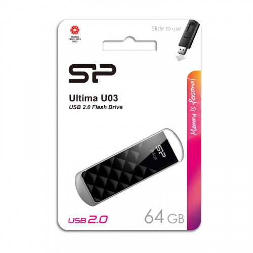 Флеш-накопитель USB  64GB  Silicon Power  Ultima U03  чёрный (SP064GBUF2U03V1K) фото 8
