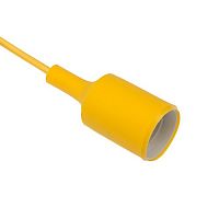Патрон REXANT E27 силиконовый со шнуром 1 м желтый (1/60) (11-8889)