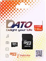 Флеш карта microSDHC 16Gb Class10 Dato DTTF016GUIC10 + adapter