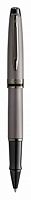 Ручка роллер Waterman Expert DeLuxe (2119255) Metallic Silver RT F черные чернила подар.кор.