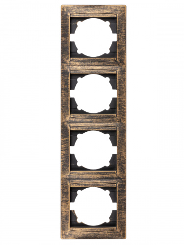 Рамка 4-х постовая вертикальная старинная бронза с/у, "Лама" (1/12) TDM (SQ1815-0781) фото 4