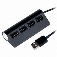 Разветвитель RITMIX CR-2400, черный, USB 2.0, 4 порта (1/80) (15118095)