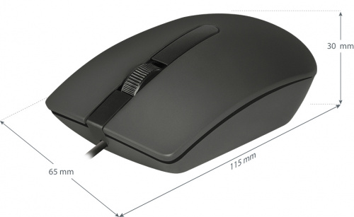 Мышь Defender Office MB-210, черный, USB, проводная,  3 кнопки, 800 dpi (1/40) (52210) фото 9