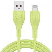 USB - Lightning дата кабель, KUULAA KL-X27-L-100G, силиконовая оплетка, макс. 2.4А, длина 1м, цвет зеленый (1/100) (80001546)