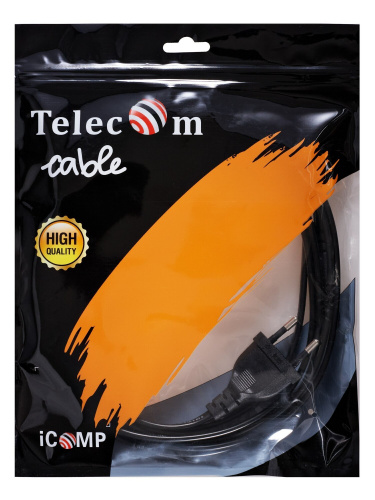 Кабель для аудио-видео техники IEC-320-C7, 2-pin 3m ,черный, медь,Telecom <TE023-CU0.5-3M> (1/100) фото 2