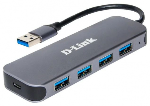 Разветвитель USB 3.0 D-Link DUB-1341 4порт, черный (DUB-1341/C2A)