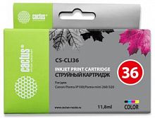 Картридж струйный Cactus CS-CLI36 многоцветный (11.8мл) для Canon Pixma iP 100/ MiNi 260