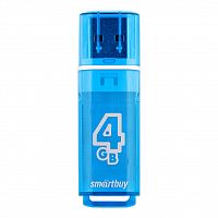 Флеш-накопитель USB  4GB  Smart Buy  Glossy  синий (SB4GBGS-B)