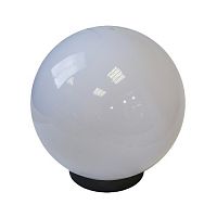 Светильник ЭРА НТУ 02-60-201 садово-парковый шар белый крепится на опору призма IP44 60Вт E27 D200mm (Б0048043)