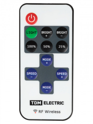 Контроллер для светодиодных лент и модулей MONO-RF-12В-6A-72Вт-IP20, 1 канал, пульт 11 кнопок, TDM (1/150) фото 5