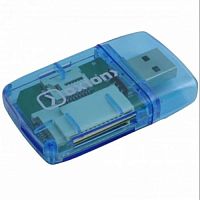 Картридер OXION OCR002BL, синий, USB 2.0 (SD,MS,M2,TF(microSD) до 32 Гб) (1/20)
