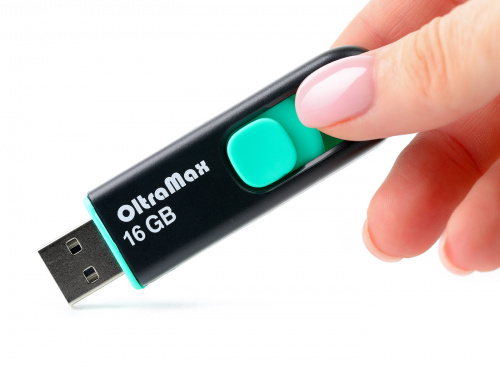 Флеш-накопитель USB  16GB  OltraMax  250  бирюзовый (OM-16GB-250-Turquoise) фото 2