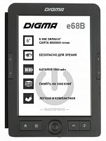 Электронная книга Digma E68B Cover 6" E-Ink Carta 800x600 600MHz/4Gb/microSDHC черный (в компл.:обло