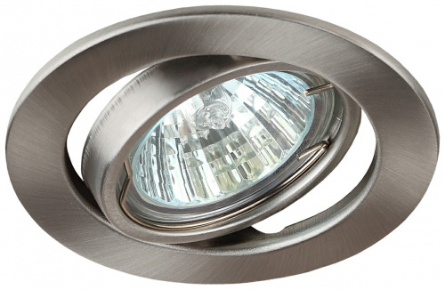 Светильник ЭРА штампованный поворотный MR16 ST2A SN, 50W, сатин никель (1/10/100) фото 4