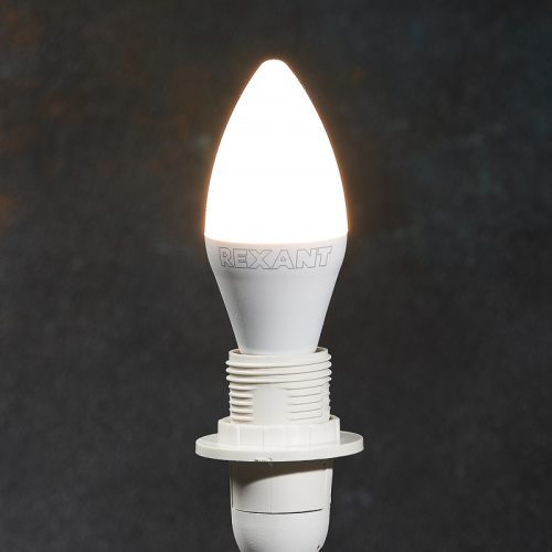 Лампа светодиодная REXANT Свеча CN 11,5 Вт E14 1093 лм 2700 K теплый свет (1/10/100) (604-027) фото 2