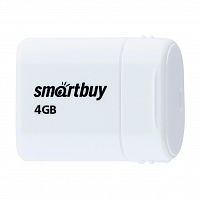Флеш-накопитель USB  4GB  Smart Buy  Lara  белый (SB4GBLara-W)