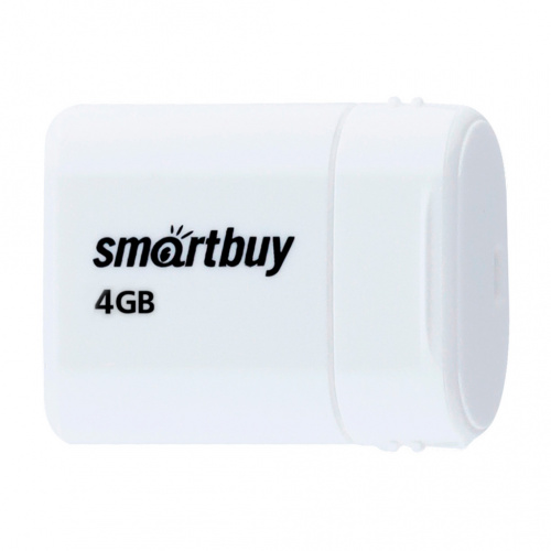 Флеш-накопитель USB  4GB  Smart Buy  Lara  белый (SB4GBLara-W)