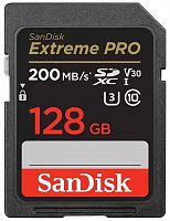 Карта памяти SDXC  128GB  SanDisk Class 10 Extreme Pro V30 UHS-I U3 (200 Mb/s) (SDSDXXD-128G-GN4IN)
