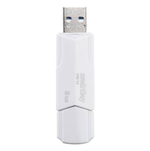 Флеш-накопитель USB 3.0  8GB  Smart Buy  Clue  белый (SB8GBCLU-W3)