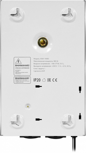 Стабилизатор напряжения DEFENDER ASW 1500D настенный 900Вт толщина 65мм, 2 розетки (1/4) (99046) фото 10