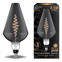 Лампа светодиодная GAUSS Filament Vase GAUSS E27 8.5W Gray 165lm 1800K 1/2