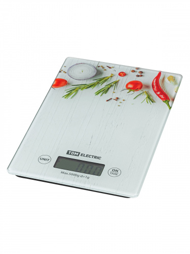 Весы электронные кухонные "Специи", стекло, деление 1 г, макс. 5 кг, TDM (1/20) фото 6