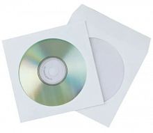 Конверт для CD дисков D2 Tech CDC-2-25, с окном, клей дискрин, упаковка 25 шт. (25/25)