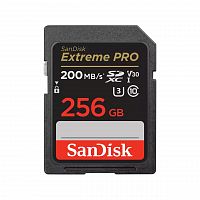 Карта памяти SDXC  256GB  SanDisk Class 10 Extreme Pro V30 UHS-I U3 (200 Mb/s) (SDSDXXD-256G-GN4IN)