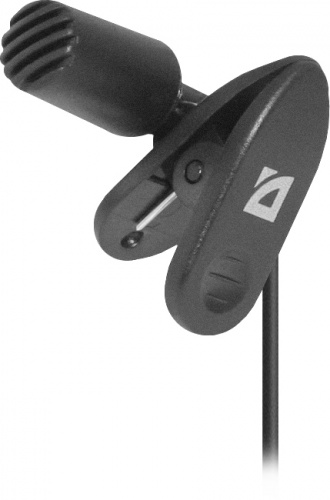Микрофон DEFENDER MIC-109 черный, на прищепке, 1,8 м. (1/200) (64109) фото 3