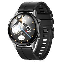 Смарт- часы Hoco Y7, пластик, bluetoot 5.0, цвет: чёрный (1/50)