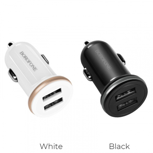 Блок питания автомобильный 2 USB Borofone CarPal, BZ5, 2400mA, пластик, цвет: чёрный (1/40/160) (6957531082941) фото 3
