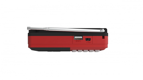Радиоприёмник RITMIX RPR-002 RED, 87,5-108МГц,BTH,цифр.тюн,LEDдиспл,автоскан.част,40ст.пам.,телеск.антен.,мр3 USB,micro SD (1/40) (80002631) фото 3
