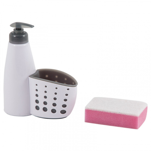 Диспенсер для жидкого мыла с местом для хранения губки для посуды Dispenser (1/12/24) (004664)