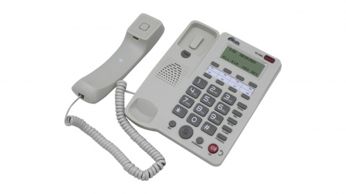 Телефон проводной c дисплеем RITMIX RT-550 white, АОН, FSK/DTMF, спикерфон, вход 3,5мм AUX, особый режим «Детский звонок» (1/20) (80002154) фото 4