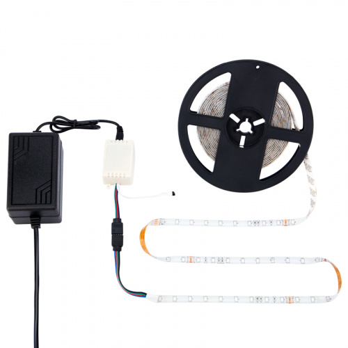 Комплект светодиодной ленты REXANT 5 м с блоком питания и RGB контроллером, IP65, свечение RGB (1/1) (142-402) фото 2