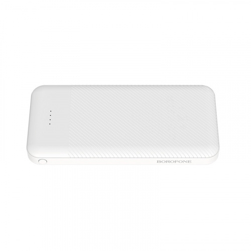 Мобильный аккумулятор Аккумулятор внешний Borofone BT27, Sea, 10000mAh, пластик, 2 USB выхода, рифленный, 2.0A, цвет: белый(1/56) (6931474718068) фото 3