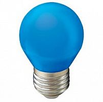Лампа светодиодная ECOLA globe color 5,0W G45 220V E27 Blue шар Синий матовая колба 77x45(1/10/100)