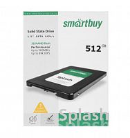 Внутренний SSD  Smart Buy  512GB  Splash, SATA-III, R/W - 560/520 MB/s, 2.5", Maxio MS0902, TLC 3D NAND (SBSSD-512GT-MX902-25S3)