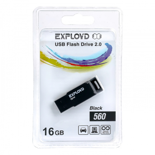 Флеш-накопитель USB  16GB  Exployd  560  чёрный (EX-16GB-560-Black) фото 6