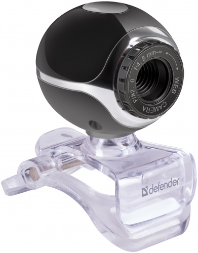 Веб-камера DEFENDER C-090, 0.3 Мп., USB 2.0, встроен. Микрофон, чёрная (1/50) (63090) фото 3