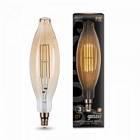 Лампа светодиодная GAUSS Filament BT120 6W 780lm 2400К Е27 golden straight 1/10 (155802008)