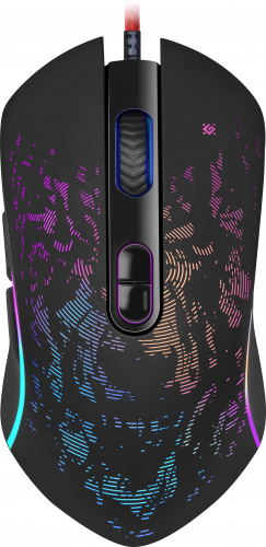 Мышь Defender Witcher GM-990, черный, USB, RGB, 7 кнопок, 3200dpi (1/40) (52990) фото 2