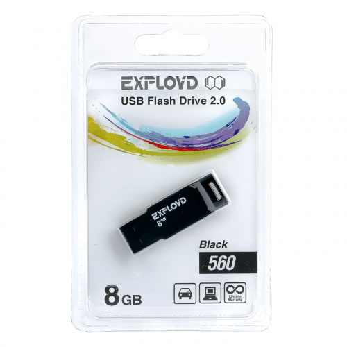 Флеш-накопитель USB  8GB  Exployd  560  чёрный (EX-8GB-560-Black) фото 6