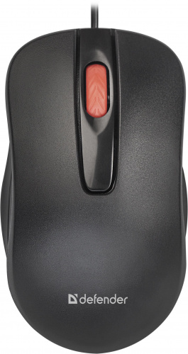 Мышь проводная DEFENDER Point MM-756, USB, 3 кнопки, 1000 dpi, блистер, черный (1/40) (52756) фото 3