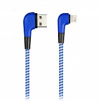Кабель Smartbuy USB -8pin SOCKS L-TYPE, синий, 2 А, 1 м (ik-512NSL blue)