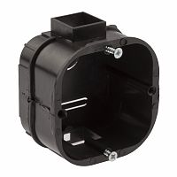 Коробка установочная ЭРА KUTS-60-60-43-s-black усиленная для твердых стен саморезы стыковочные узлы черная IP20 (1/200)