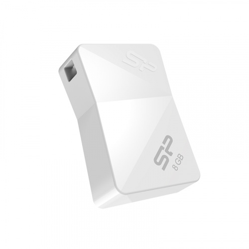 Флеш-накопитель USB  8GB  Silicon Power  Touch T08  белый (SP008GBUF2T08V1W) фото 2